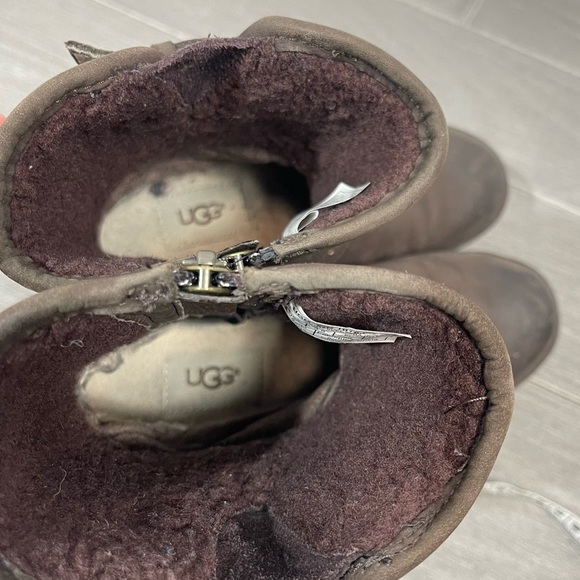 UGG Women's Jenise Winter Waterproof Insulated Rain Boots Stout Brown Size 5M US - Picture 9 of 11